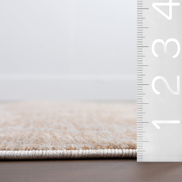 Nuloom Kristin Medallion Fringe Area Rug Light Brown