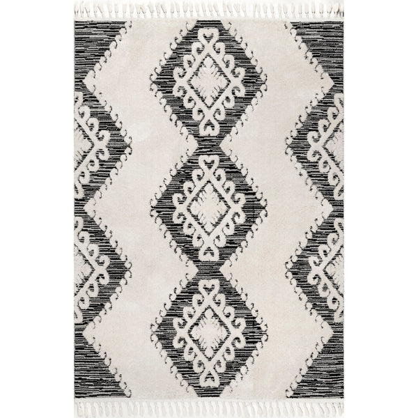 nuloom Kylee Soft Shaggy Textured Tassel Area Rug Gray