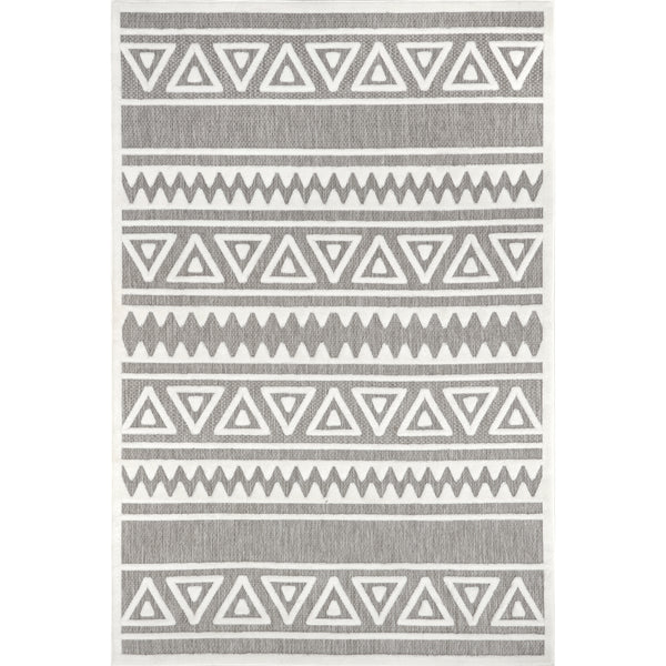nuloom Lanelle Tribal Banded Indoor/Outdoor Area Rug Beige