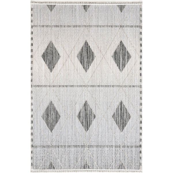 nuloom Lavera Geometric Elevated Diamonds Area Rug Light Gray