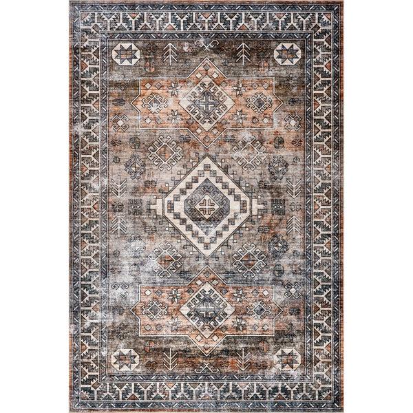 nuloom Layana SplashGuard Geometric Machine Washable Area Rug Rust