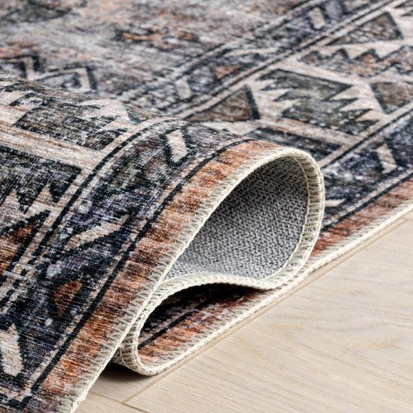 Nuloom Layana SplashGuard Geometric Machine Washable Area Rug Rust