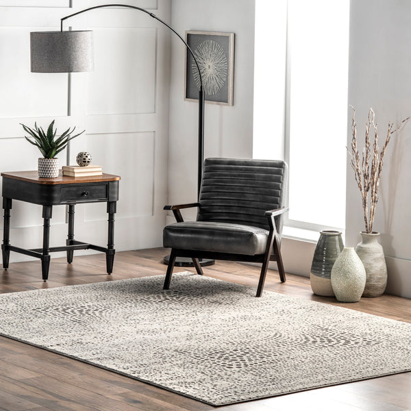 Nuloom Leila Abstract Modern Medallion Area Rug Beige