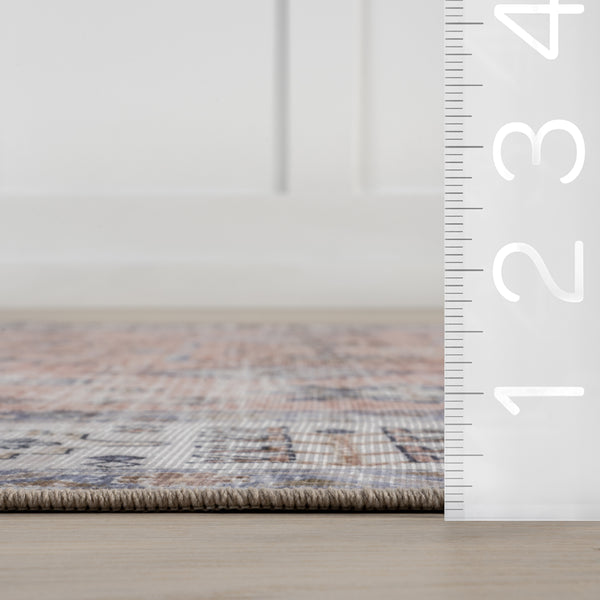 Nuloom Leilany Smart Plus With SplashGuard Area Rug Peach