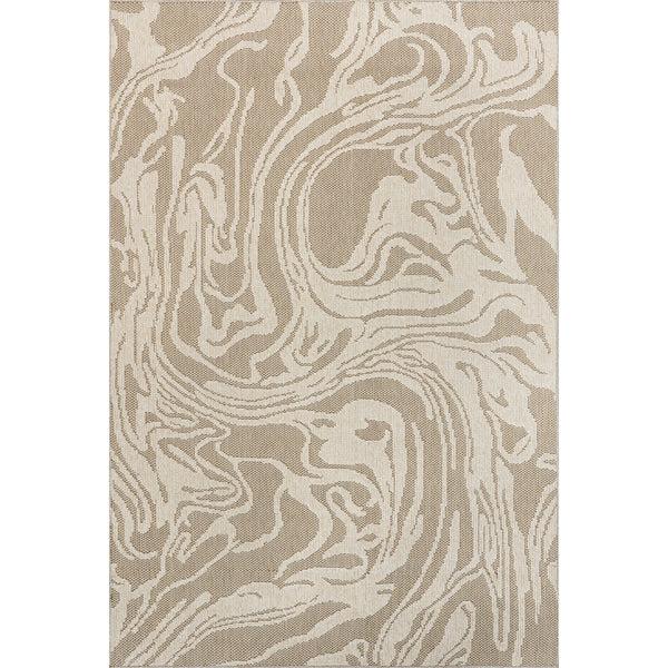 nuloom Leisa Abstract Swirls Indoor/Outdoor Area Rug Beige