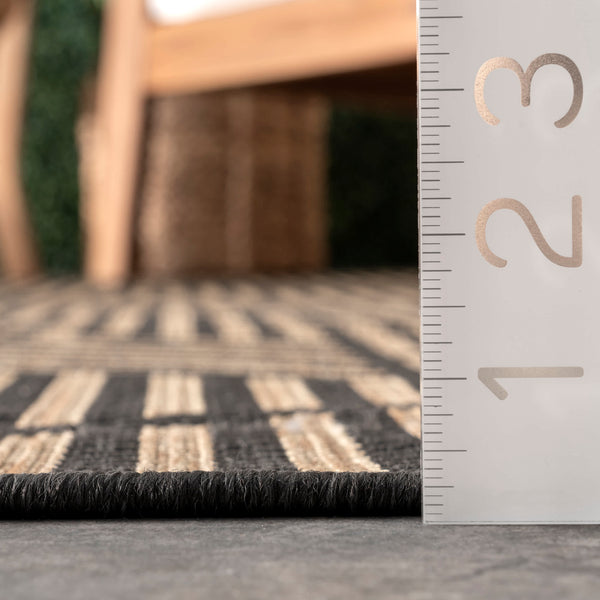 Nuloom Leona Modern Geometric Indoor/Outdoor Area Rug Charcoal