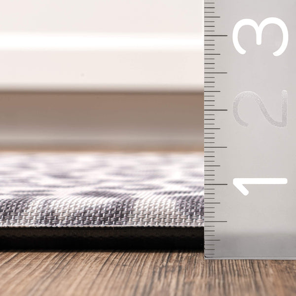 Nuloom Leopard Print Anti Fatigue Kitchen Or Laundry Room Comfort Mat Light Gray