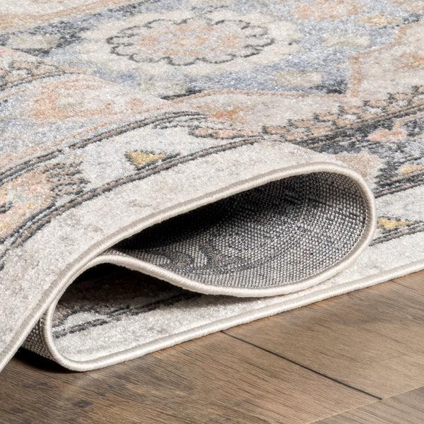 Nuloom Lesia Persian Medallion Machine Washable Area Rug Beige