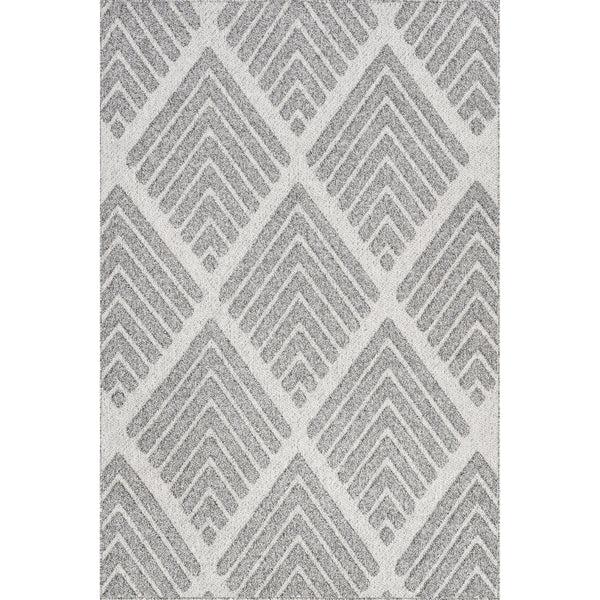 nuloom Lessie High-Low Geometric Indoor/Outdoor Area Rug Gray