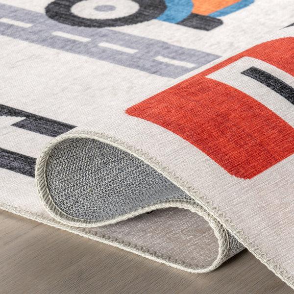 Nuloom Lettie SplashGuard Machine Washable Area Rug White Multicolor
