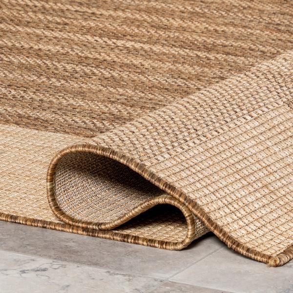 Nuloom Lila Modern Striped Indoor/Outdoor Area Rug Beige