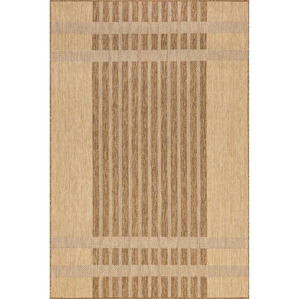 nuloom Lila Modern Striped Indoor/Outdoor Area Rug Beige