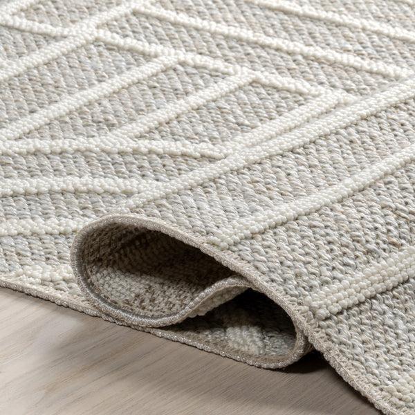 Nuloom Liliya Modern Geometric Machine Washable Area Rug Light Grey