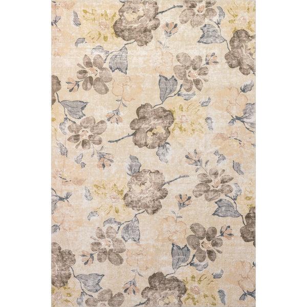 nuloom Lilja Vintage Floral Machine Washable Area Rug Brown