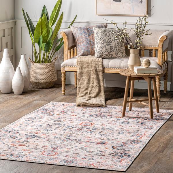 Nuloom Liza Traditional Faded Cotton Area Rug Beige