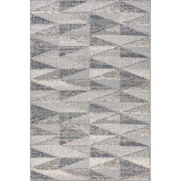 nuloom Lorene High-Low Geometric Indoor/Outdoor Area Rug Light Gray