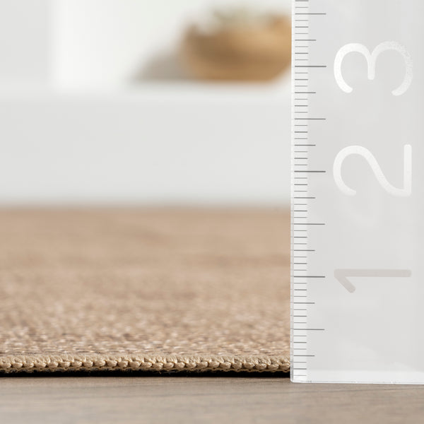 Nuloom Lori Arrow Easy Jute Machine Washable Area Rug Natural