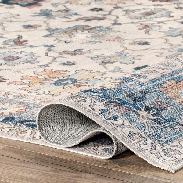 Nuloom Loria Perisan Stain-Resistant Machine Washable Area Rug Blue
