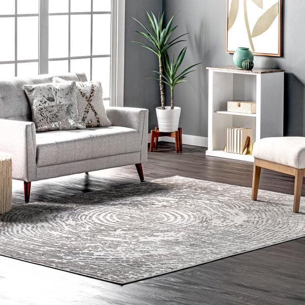 Nuloom Lorraine Textured Abstract Maze Area Rug Gray