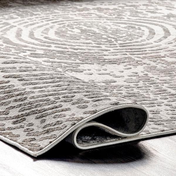 Nuloom Lorraine Textured Abstract Maze Area Rug Gray