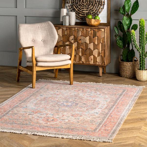 Nuloom Lottie Floral Medallion Tassel Area Rug Multi