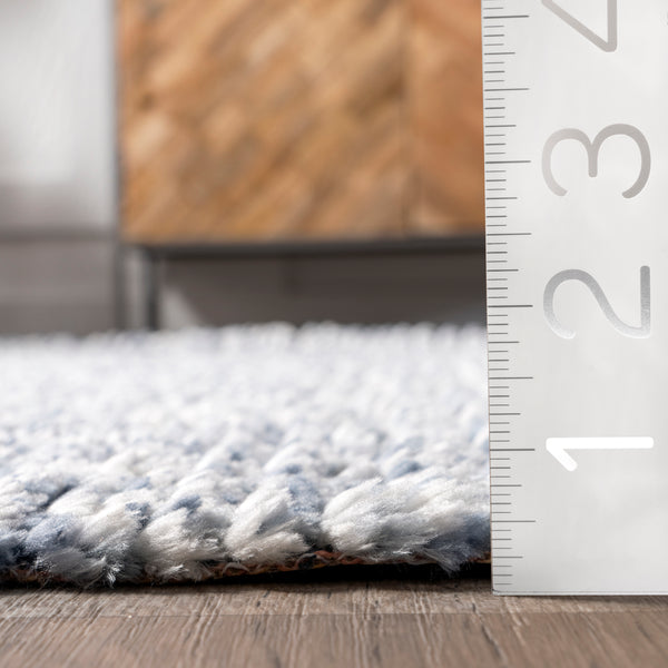 Nuloom Luana Abstract Speckled Fringe Area Rug Blue