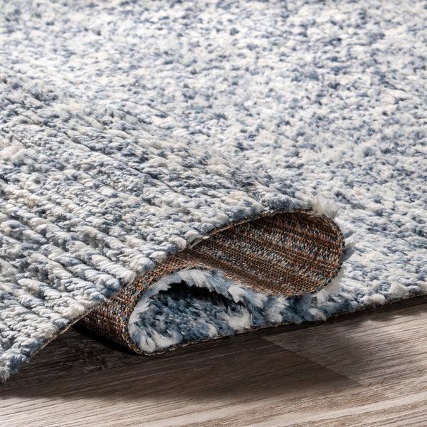 Nuloom Luana Abstract Speckled Fringe Area Rug Blue
