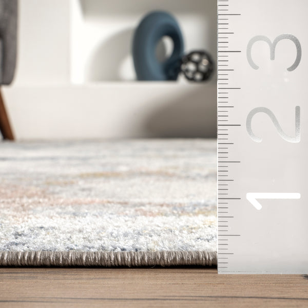 Nuloom Luca Abstract Splatter Machine Washable Area Rug Beige