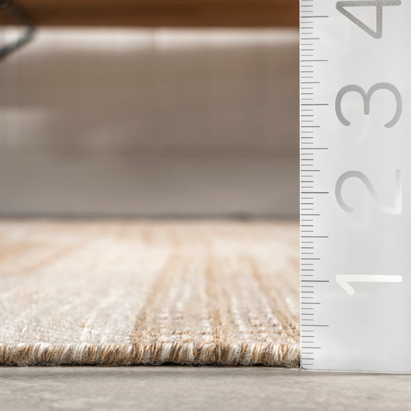 Nuloom Maddy Abstract Lined Indoor/Outdoor Area Rug Beige