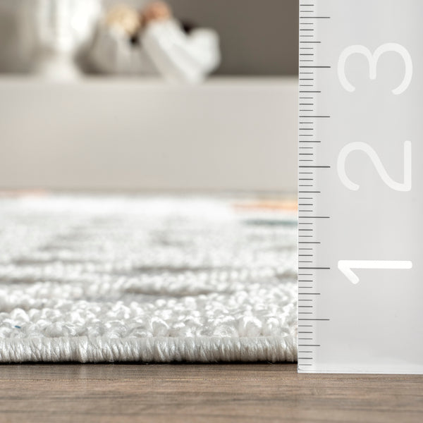 Nuloom Madge Contemporary Tiled Fringe Area Rug Grey