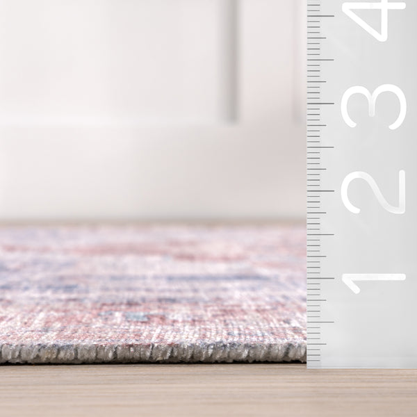 Nuloom Madilyn SpinClean Medallion Machine Washable Area Rug Rust