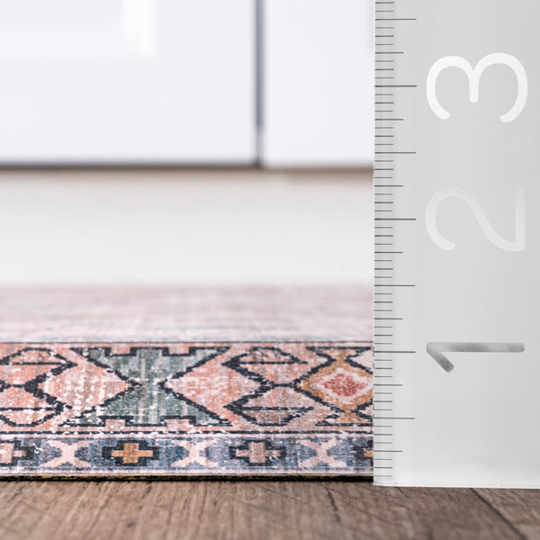 Nuloom Mae Tribal Motif Kitchen Or Laundry Comfort Mat Peach