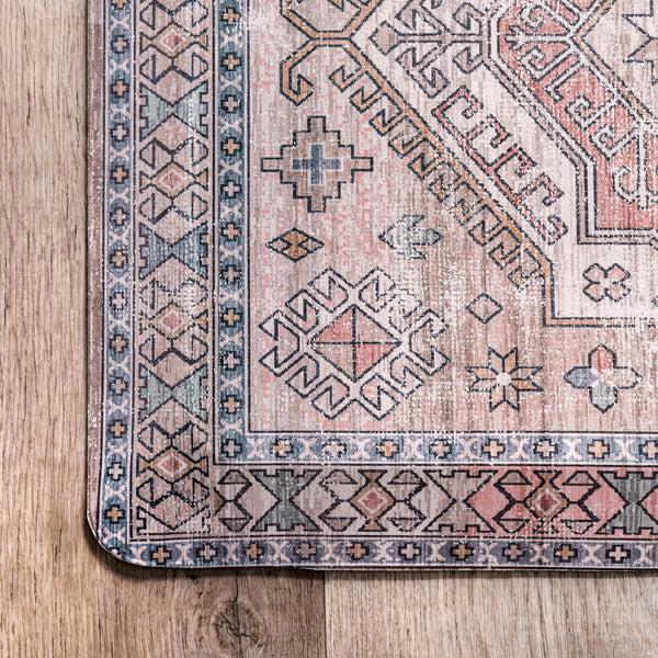 Nuloom Mae Tribal Motif Kitchen Or Laundry Comfort Mat Peach