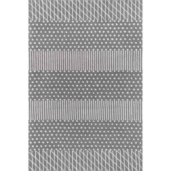 nuloom Maggie Hand Tufted Wool Polka Dot Stripe Area Rug Gray