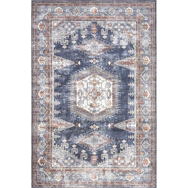 nuloom Maire Traditional Medallion Machine Washable Area Rug Blue