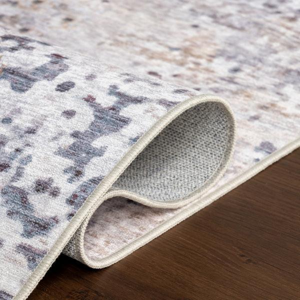 Nuloom Makenzie SplashGuard Modern Abstract Machine Washable Area Rug Ivory