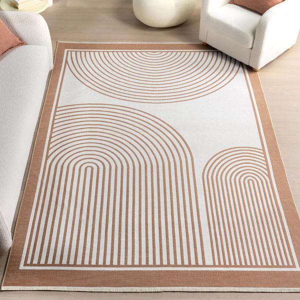 Nuloom Malayah SuperiorWash Geometric Reversible Area Rug Burnt Orange