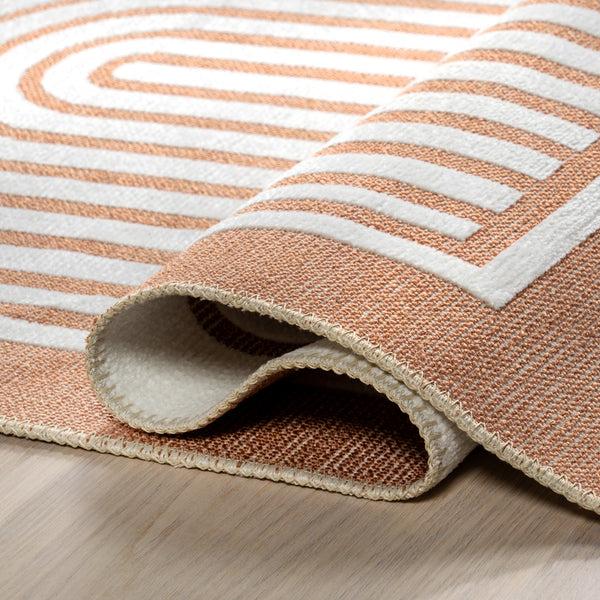 Nuloom Malayah SuperiorWash Geometric Reversible Area Rug Burnt Orange