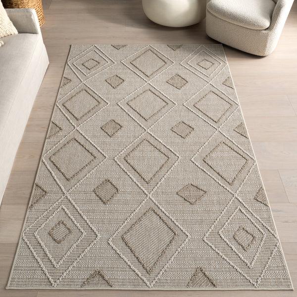 Nuloom Maline Geometric Indoor/Outdoor Area Rug Beige
