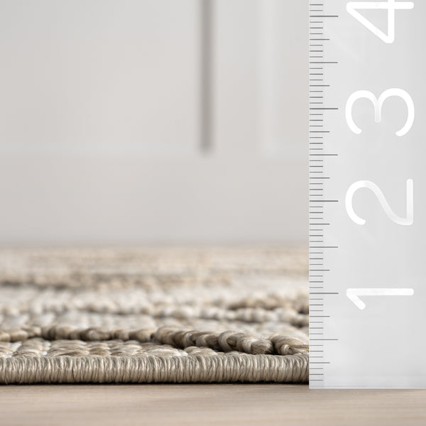 Nuloom Maline Geometric Indoor/Outdoor Area Rug Beige