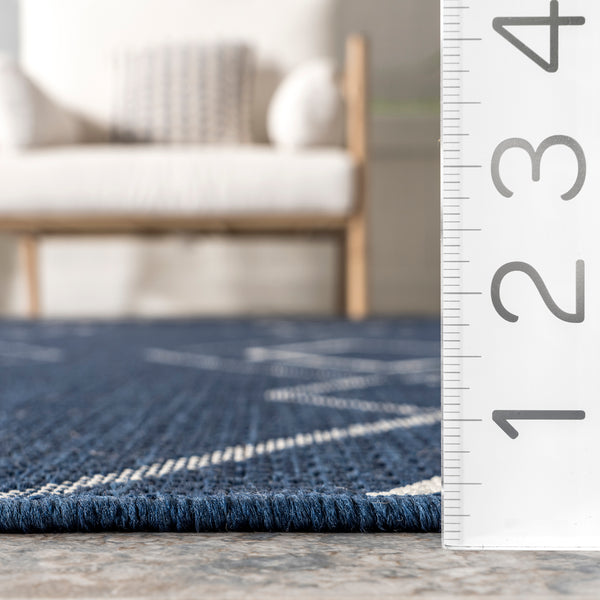 Nuloom Mallie Moroccan Striped Indoor/Outdoor Area Rug Navy