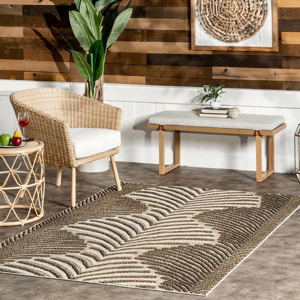 Nuloom Mandie Modern Zebra Indoor/Outdoor Area Rug Beige