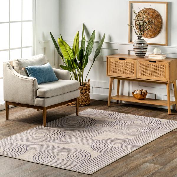 Nuloom Marestella Reversible Machine Washable Area Rug Beige And Navy