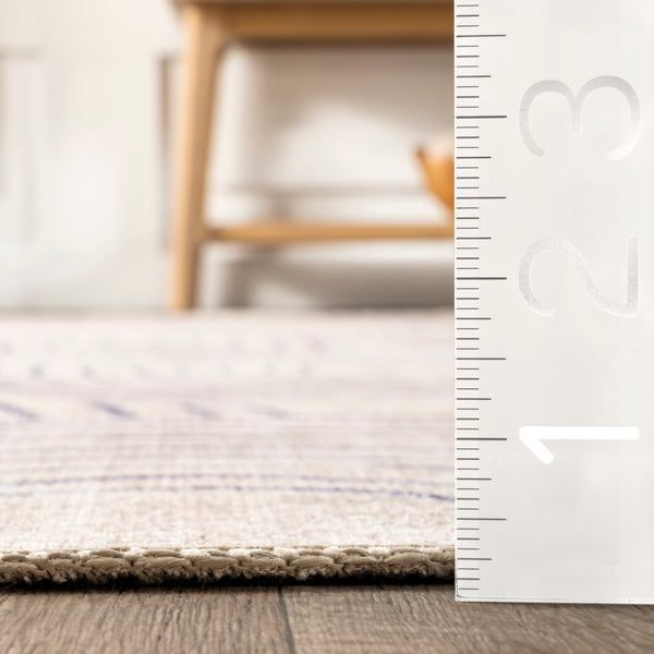 Nuloom Marestella Reversible Machine Washable Area Rug Beige And Navy