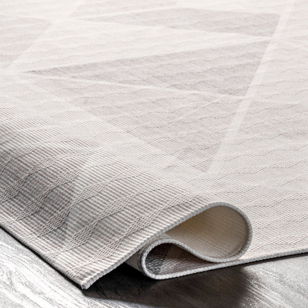 Nuloom Marielle Diamond Tiles Machine Washable Area Rug Beige