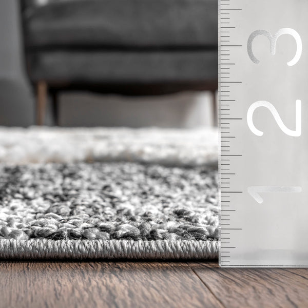 Nuloom Marina Diamond Trellis High Low Shaggy Tassel Area Rug Gray