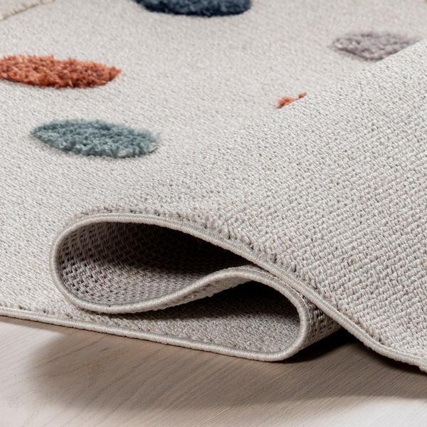 Nuloom Marleigh Raindrop High-Low Kids Tasseled Area Rug Off White