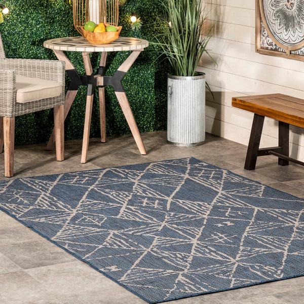 Nuloom Marlow Geometric Aztec Indoor/Outdoor Area Rug Blue