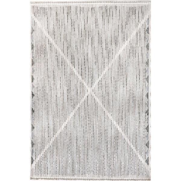 nuloom Marna Triangular Knotted Tasseled Area Rug Light Gray