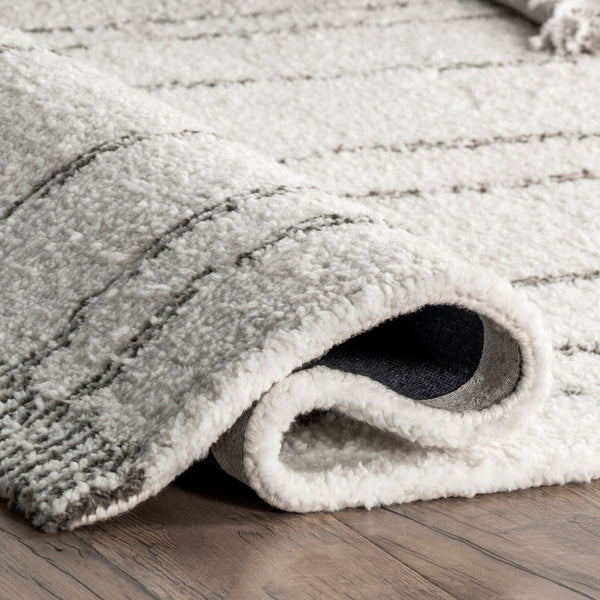 Nuloom Mazie Handmade Pinstripe Modern Area Rug Ivory